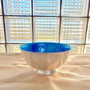 Vintage 1945 Reed & Barton silver and enamel Paul Revere Liberty Serving Bowl😍